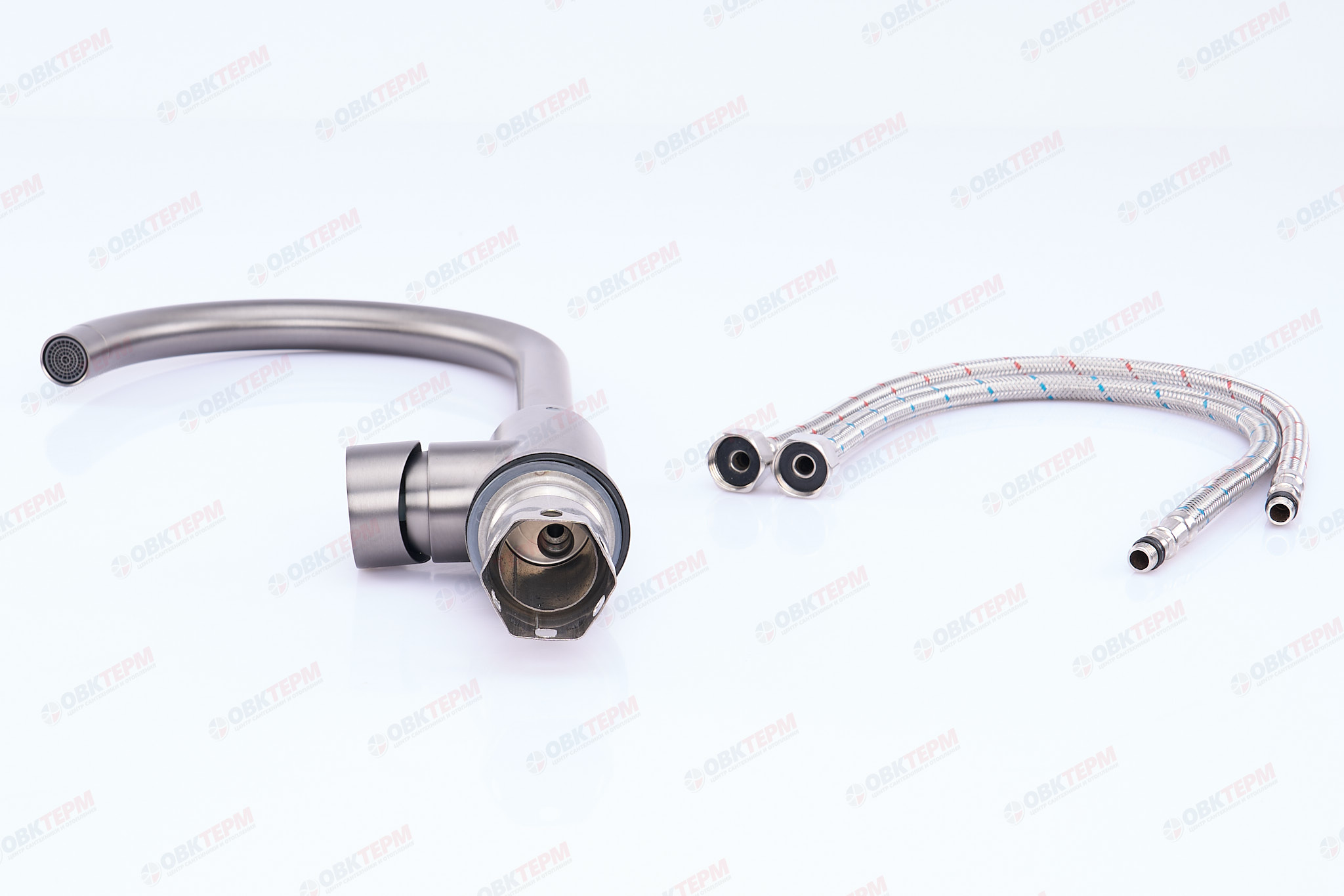 Смеситель д/кухни нерж/сталь ZERIX LUX-011  GRAPHITE 10 шт/ящ - миниатюра №3