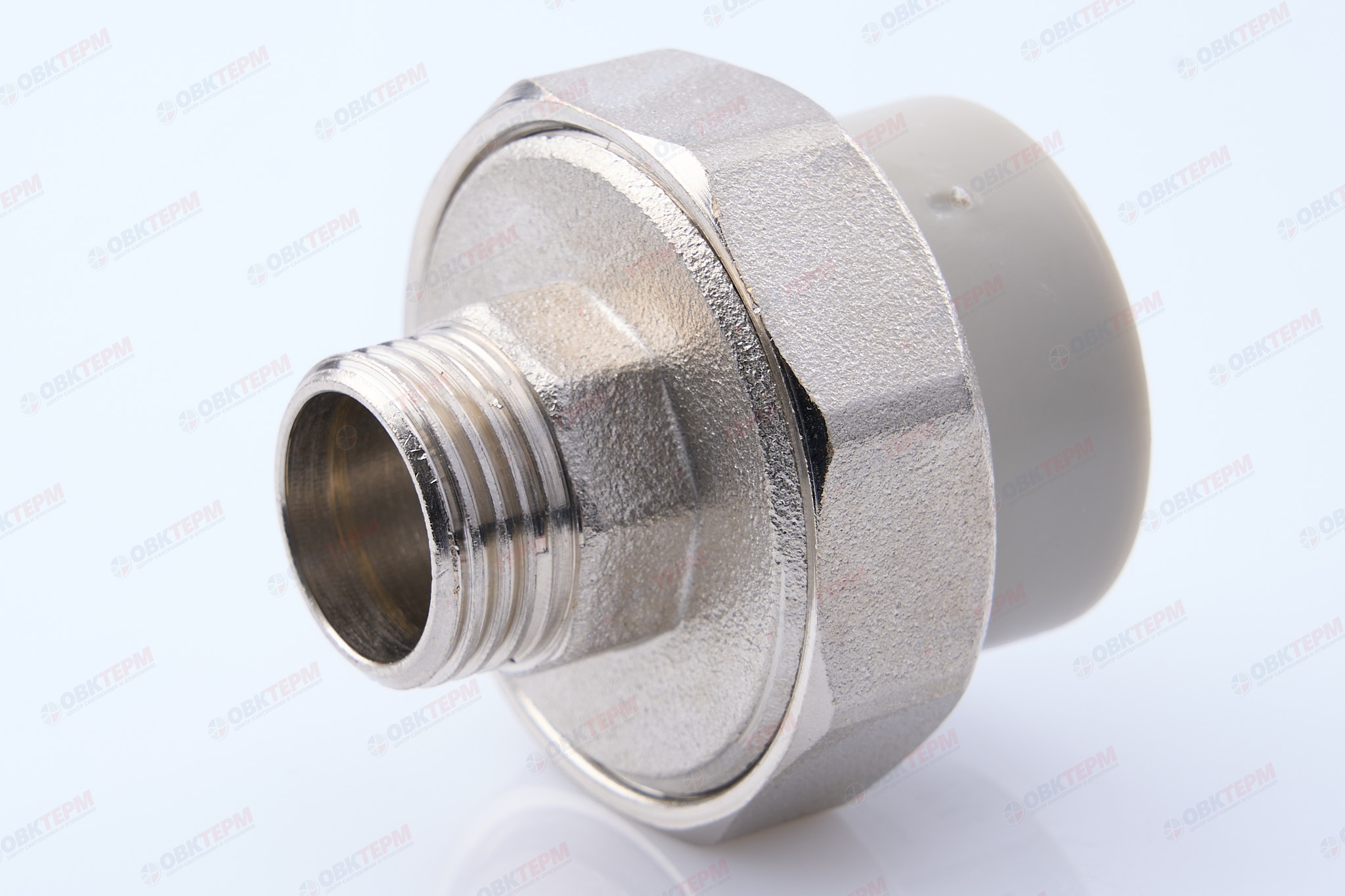 Разборное соединение   25 *  1/2"  Н    СЕРОЕ PP-R    (RTP)    (140/10) - Изображение №1
