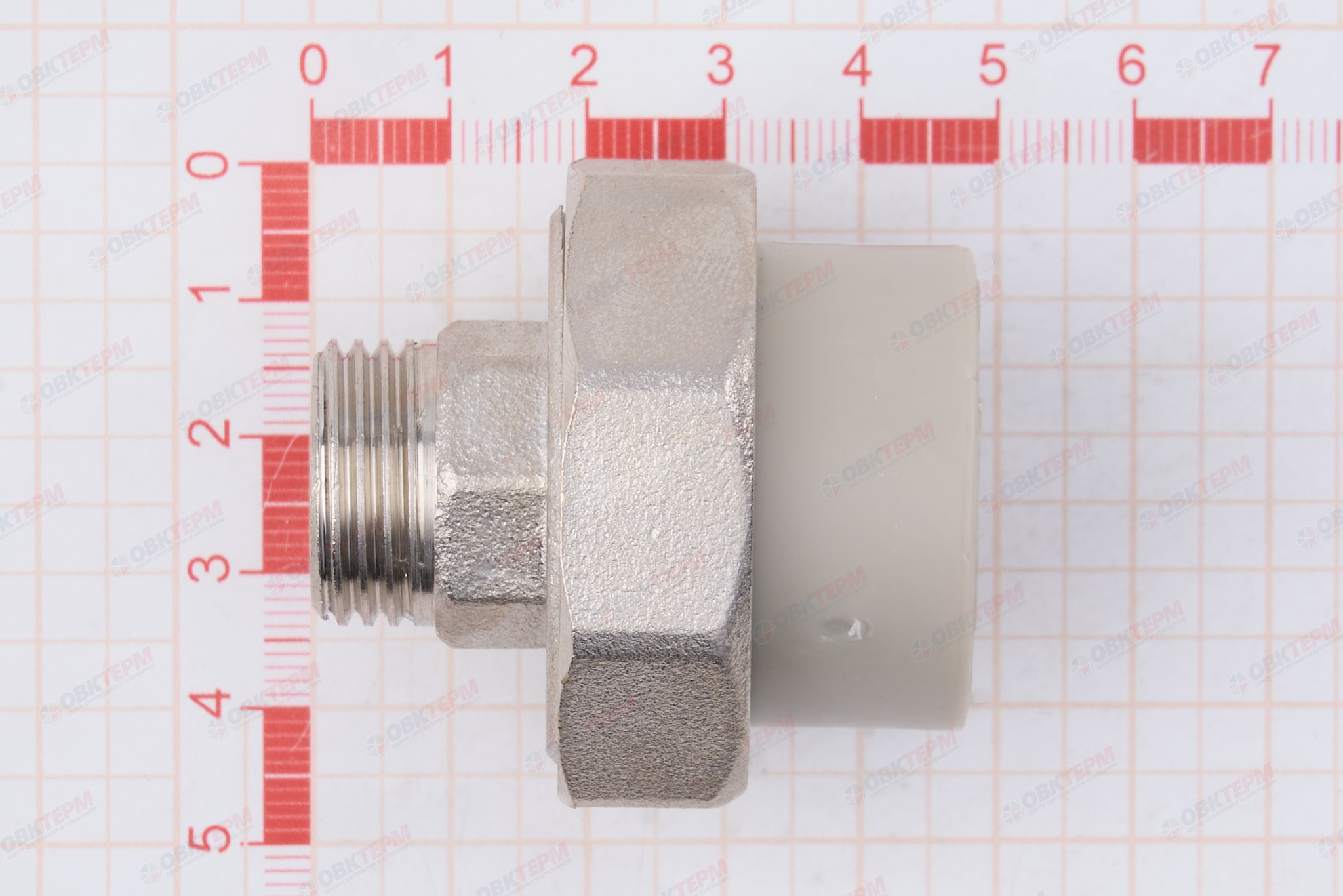 Разборное соединение   25 *  1/2"  Н    СЕРОЕ PP-R    (RTP)    (140/10) - миниатюра №6
