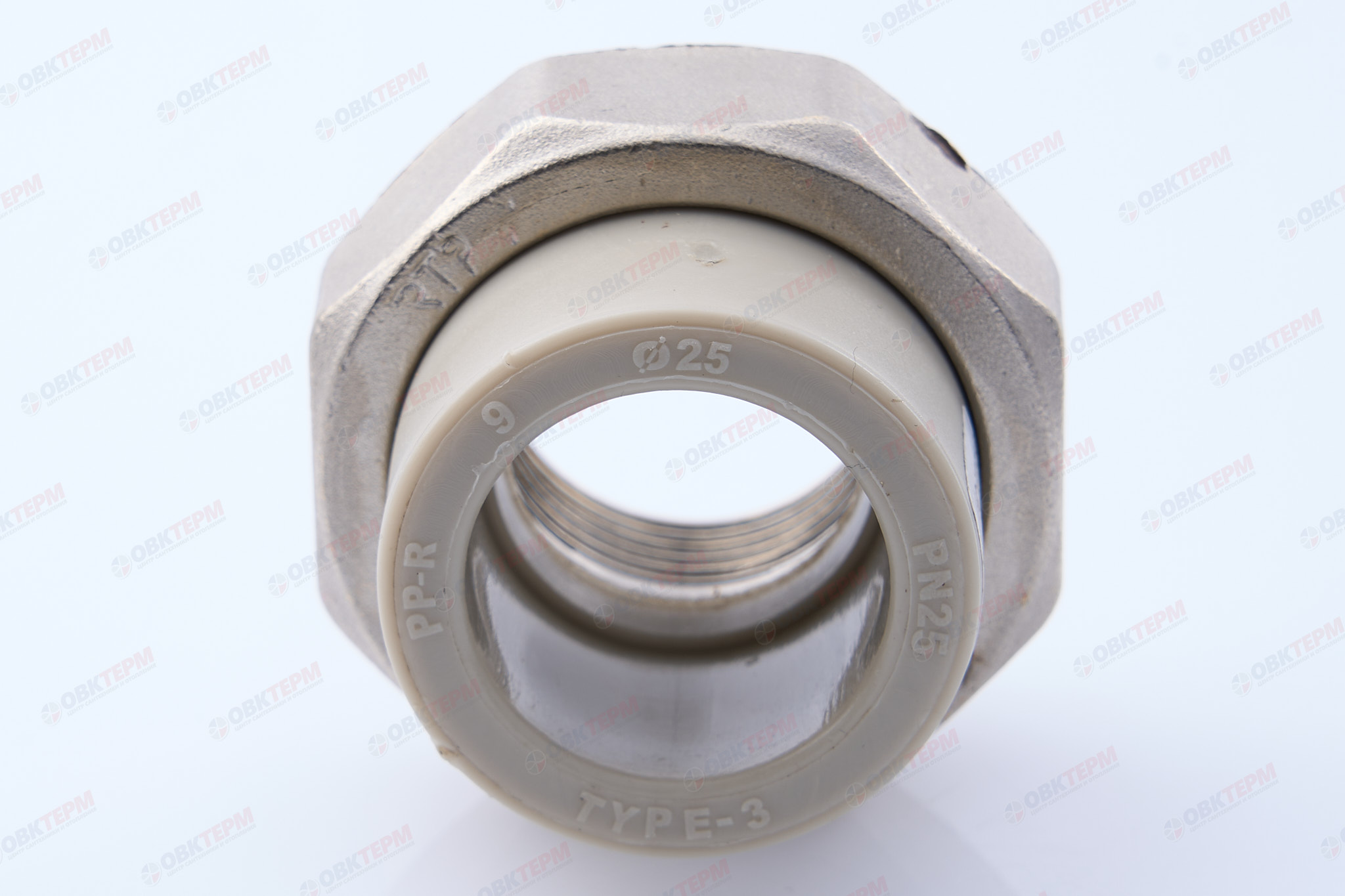 Разборное соединение   25 *  3/4"  В    СЕРОЕ PP-R    (RTP)    (140/10) - миниатюра №6