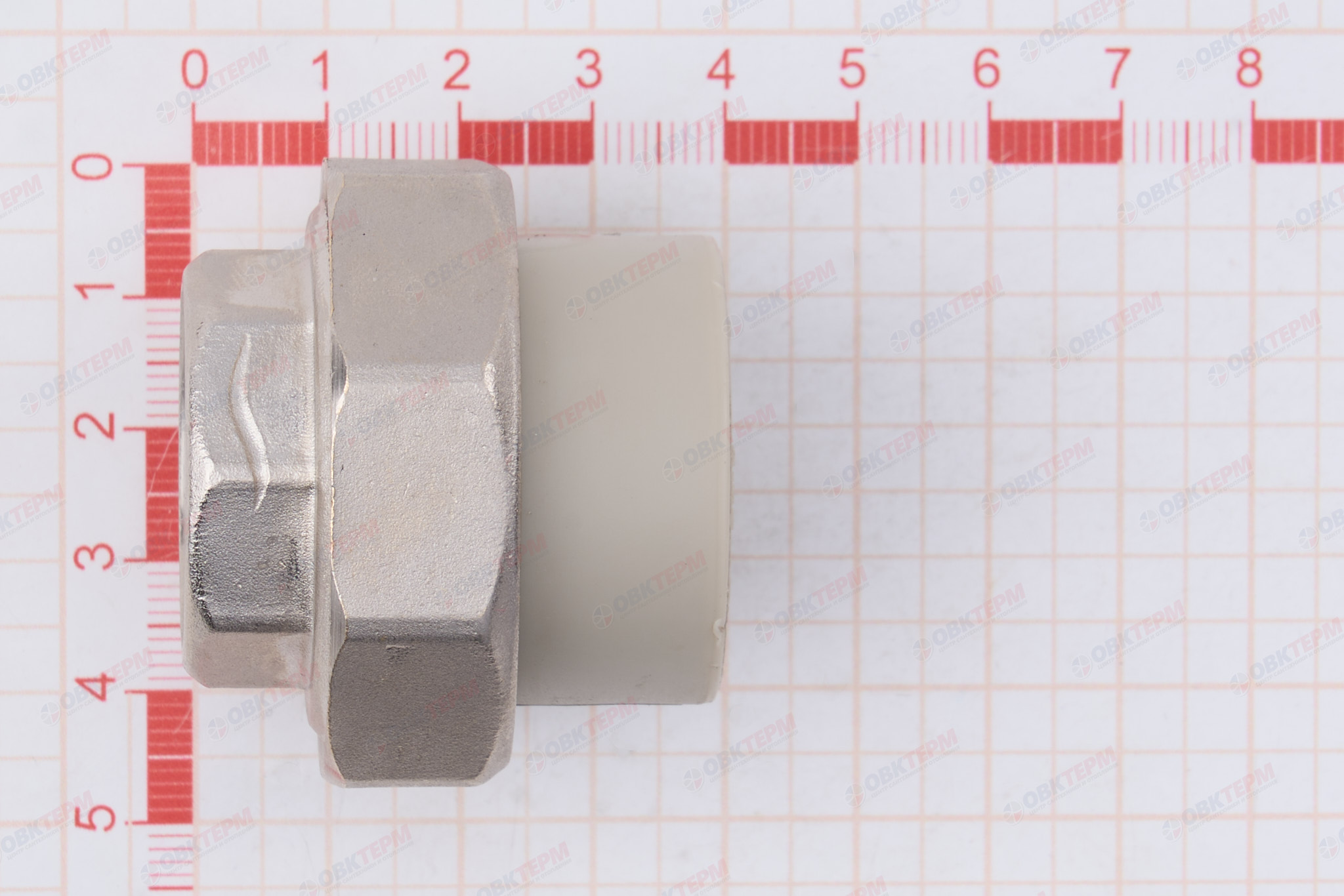 Разборное соединение   25 *  3/4"  В    СЕРОЕ PP-R    (RTP)    (140/10) - миниатюра №7
