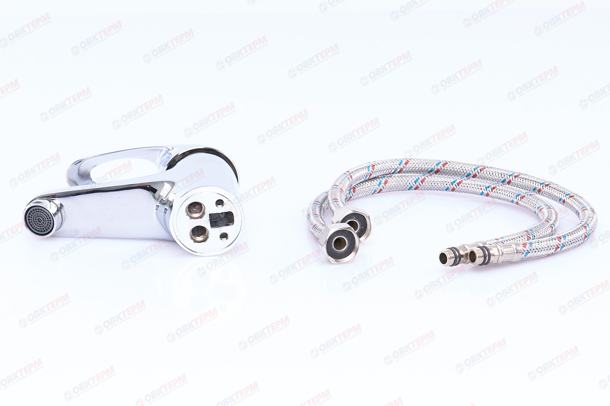 Смеситель д/умывальника FRAР F1002-В хром(Ø40, аэратор М24, на шпильке) - миниатюра №3