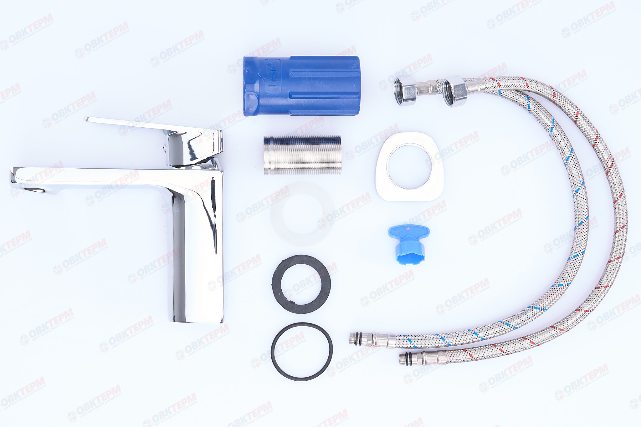 Смеситель д/умывальника FRAР F1046 хром (Ø35, аэратор М24, на гайке) - миниатюра №8