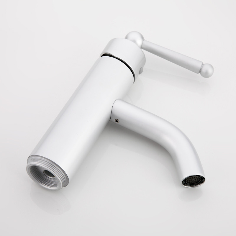 Смеситель д/раковины хром F1052-12 матовый  (ф40, на гайке)  FRAР - миниатюра №5