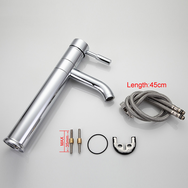 Смеситель д/раковины хром F1052-2  (ф40, на шпильке, поворотный высокий гусак) FRAP - миниатюра №4