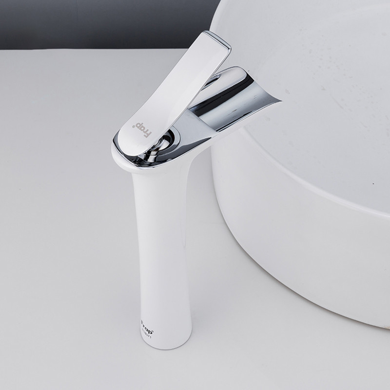 Смеситель д/раковины хром F1052-53 белый   FRAР - миниатюра №5