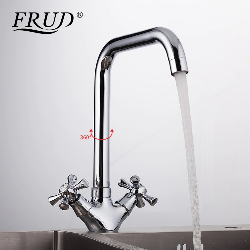 Смеситель д/кухни    R40632* хром          (высокий гусак, на гайке, крест,  п/об)  FRUD - Изображение №2
