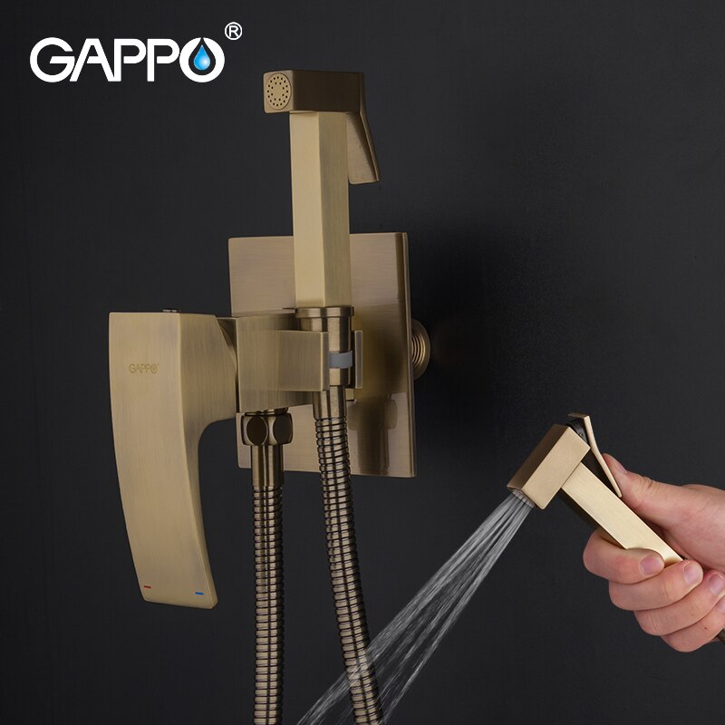 Смеситель с гигиеническим душем GAPPO G7207-4 бронза /бронза - миниатюра №7