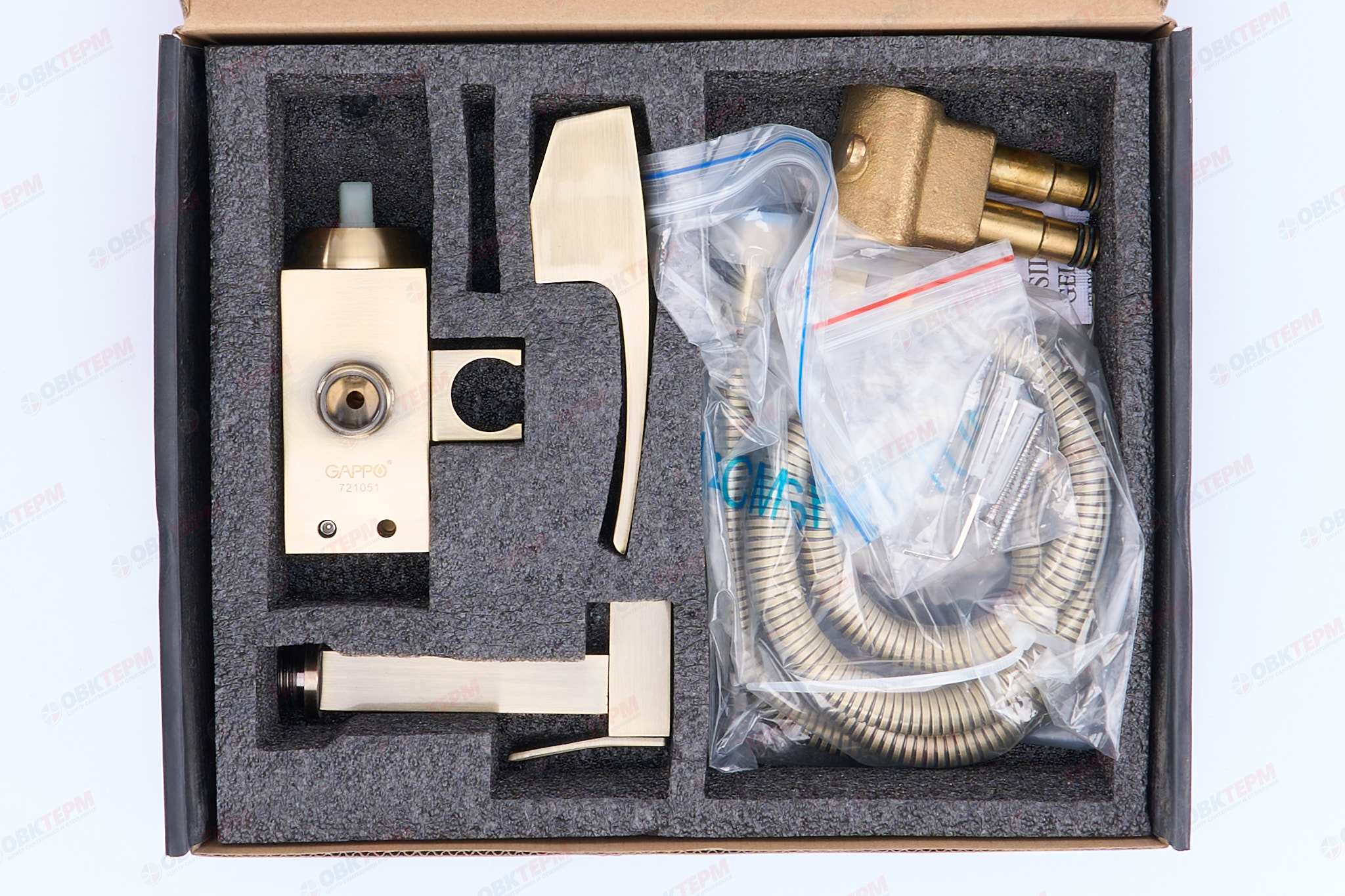 Смеситель с гигиеническим душем GAPPO G7207-4 бронза /бронза - миниатюра №10