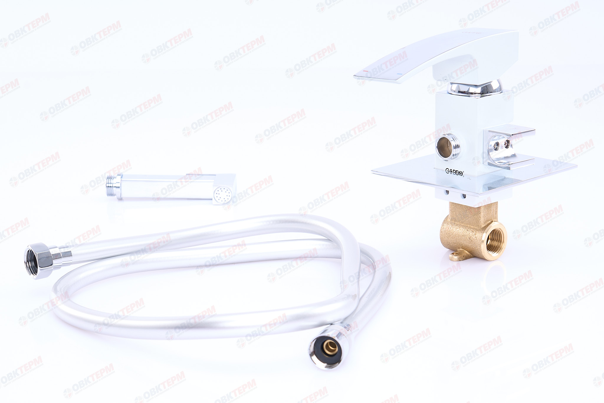 Смеситель с гигиеническим душем GAPPO G7207-8 латунь /белый - миниатюра №8