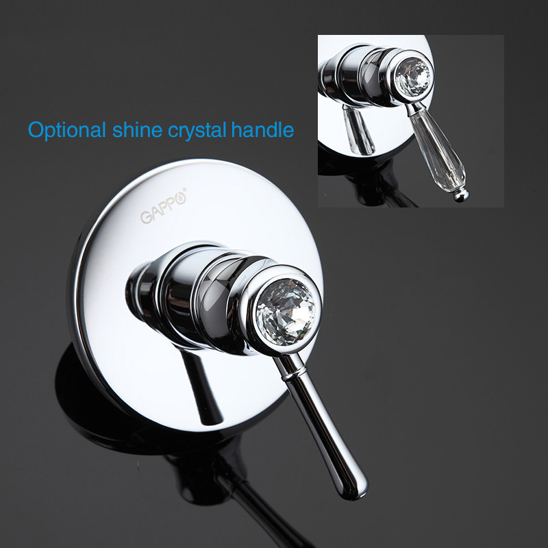 Смеситель с гигиеническим душем GAPPO G7297 хрусталь руч - Изображение №3