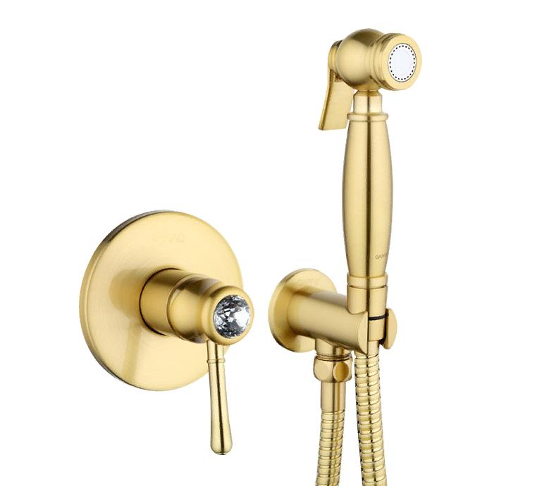 Смеситель с гигиеническим душем GAPPO G7297-4 хрусталь руч - Изображение №1