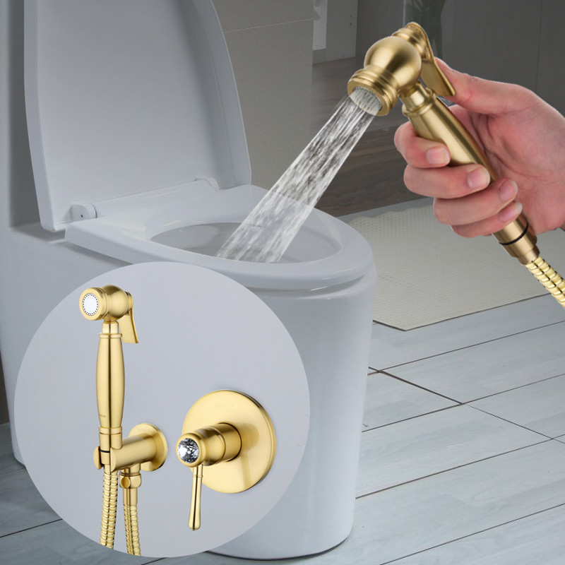 Смеситель с гигиеническим душем GAPPO G7297-4 хрусталь руч - миниатюра №6