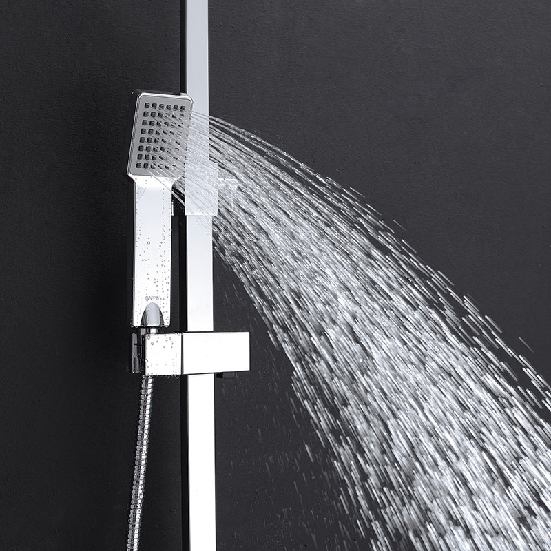 Душ/система без смесителя GAPPO G2408 латунь/хром /лейка 1 реж /тропический душ 250х250мм, - миниатюра №4