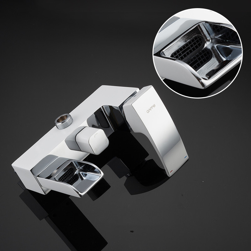 Душ/система GAPPO G2407-30 латунь /белый /лейка 2 реж /тропический душ 300х200мм - миниатюра №2