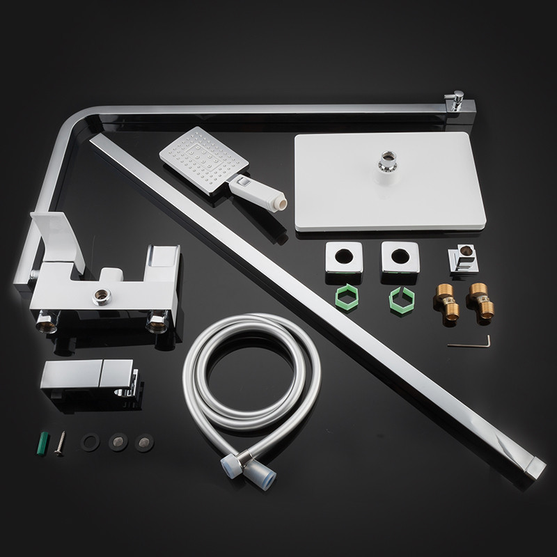 Душ/система GAPPO G2407-30 латунь /белый /лейка 2 реж /тропический душ 300х200мм - миниатюра №5