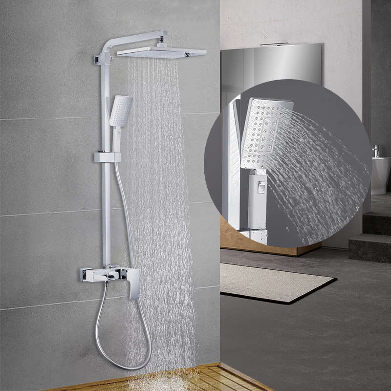 Душ/система GAPPO G2407-30 латунь /белый /лейка 2 реж /тропический душ 300х200мм - миниатюра №6