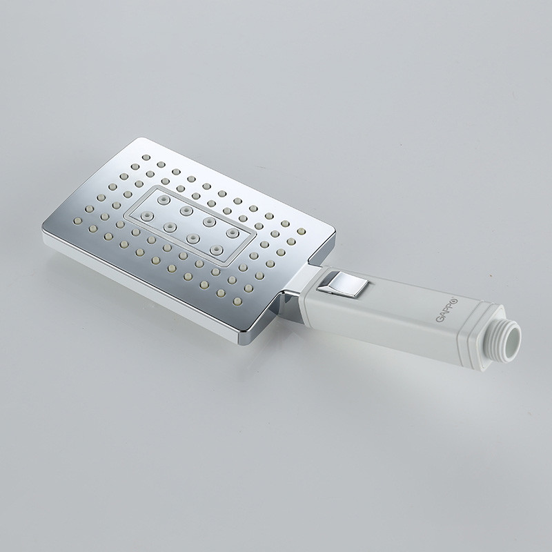 Душ/система GAPPO G2407-8 латунь/хром/белый /лейка 2 реж /тропический душ 300х200мм - Изображение №3