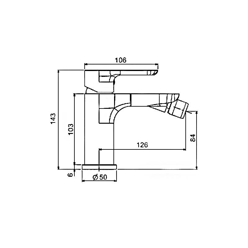 Смеситель д/биде GAPPO G5048 латунь /хром /Ø35мм /гайка - Изображение №5