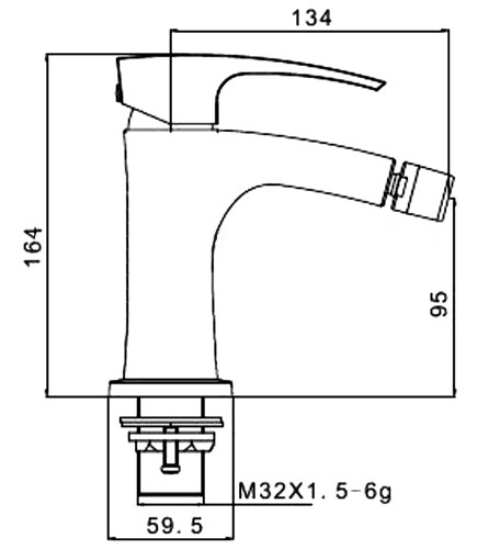 Смеситель д/биде GAPPO G5007-8 латунь /белый /Ø35мм /гайка - Изображение №2