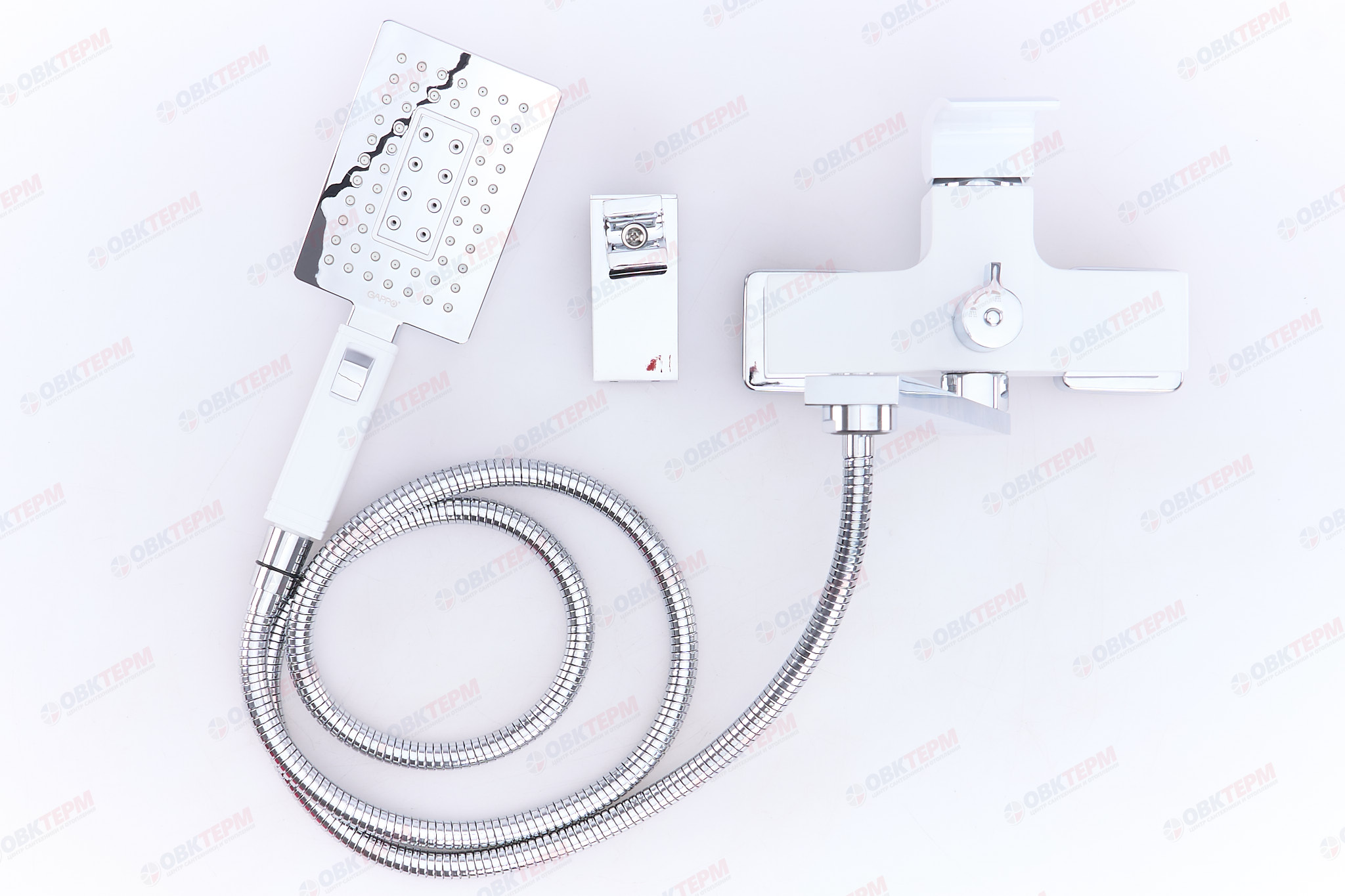 Смеситель д/ванны GAPPO G2207-7 латунь /белый /Ø35мм /лейка 2 реж., - миниатюра №8