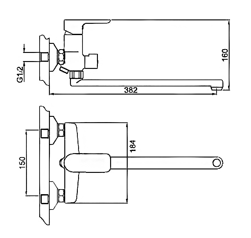 Смеситель д/ванны GAPPO G2248 латунь /белый /Ø35мм /лейка 1 реж., - миниатюра №7