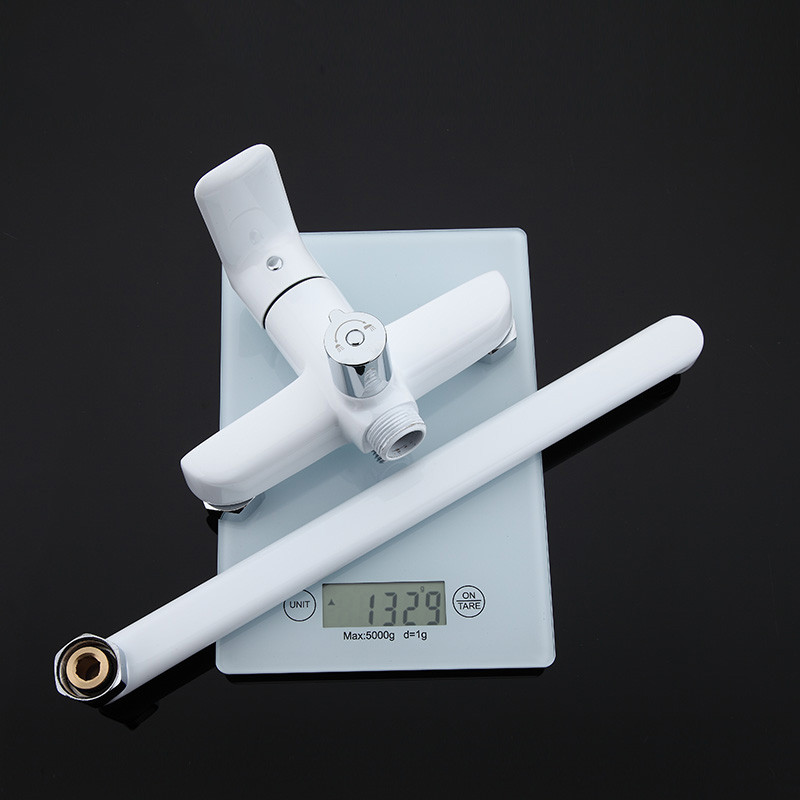 Смеситель д/ванны GAPPO G2248 латунь /белый /Ø35мм /лейка 1 реж., - Изображение №3