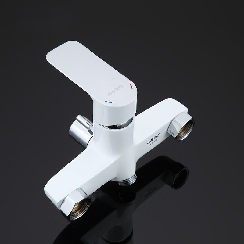 Смеситель д/ванны GAPPO G2248 латунь /белый /Ø35мм /лейка 1 реж., - Изображение №4