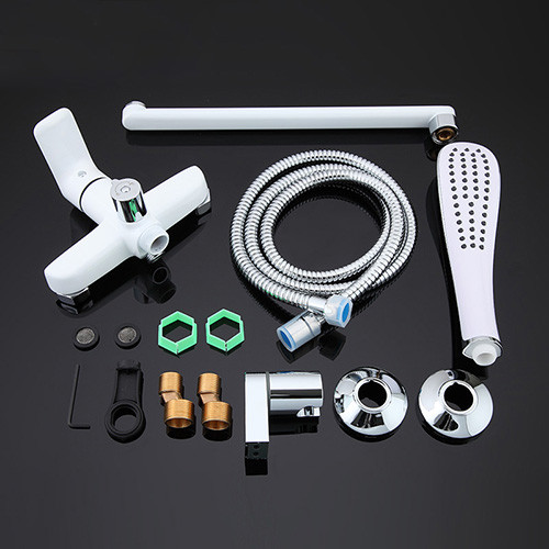 Смеситель д/ванны GAPPO G2248 латунь /белый /Ø35мм /лейка 1 реж., - Изображение №5