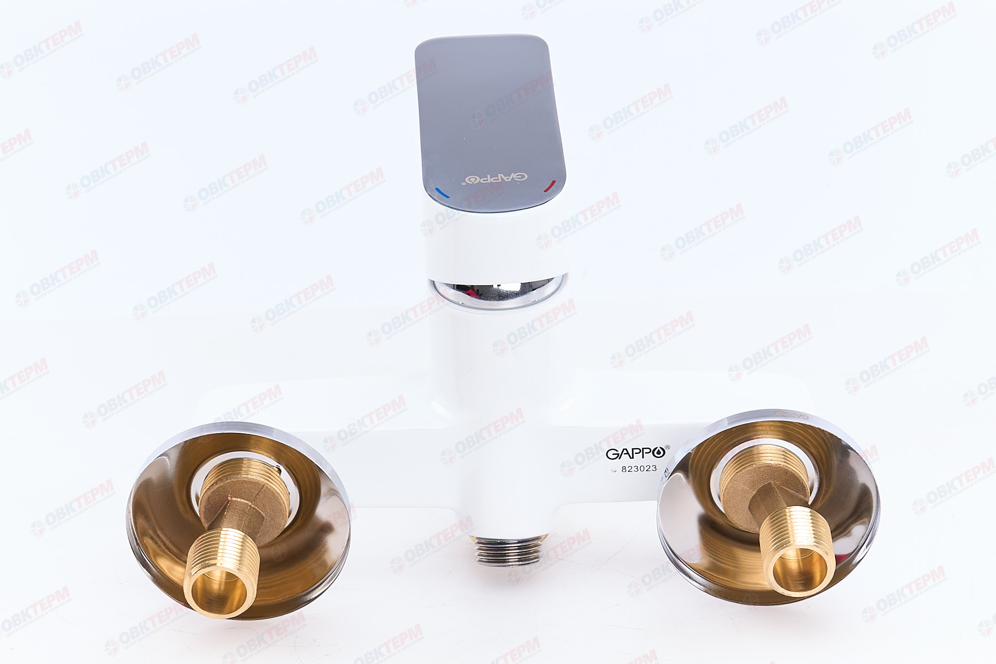 Смеситель д/ванны GAPPO G2248 латунь /белый /Ø35мм /лейка 1 реж., - миниатюра №10