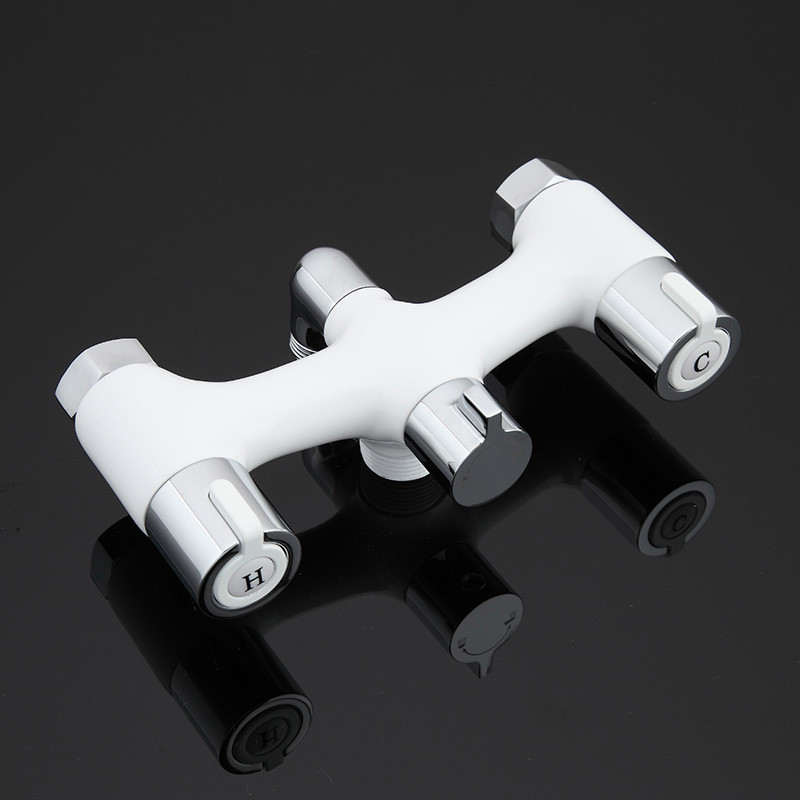 Смеситель д/ванны GAPPO G2249 латунь /белый /керам/буксы /лейка 1 реж. - Изображение №4