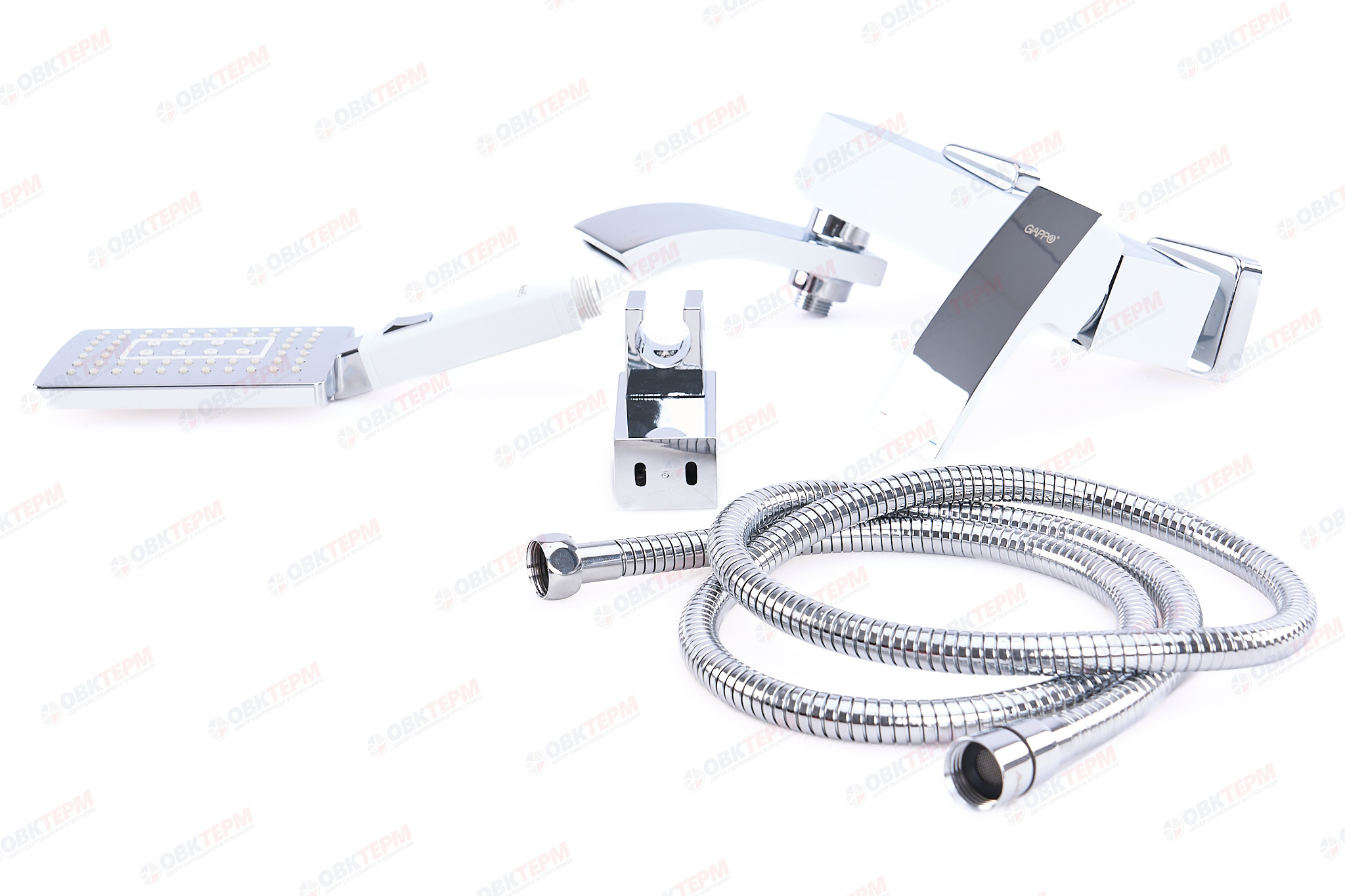 Смеситель д/ванны GAPPO G3207-8 латунь /белый /Ø35мм /лейка 2 реж - Изображение №5