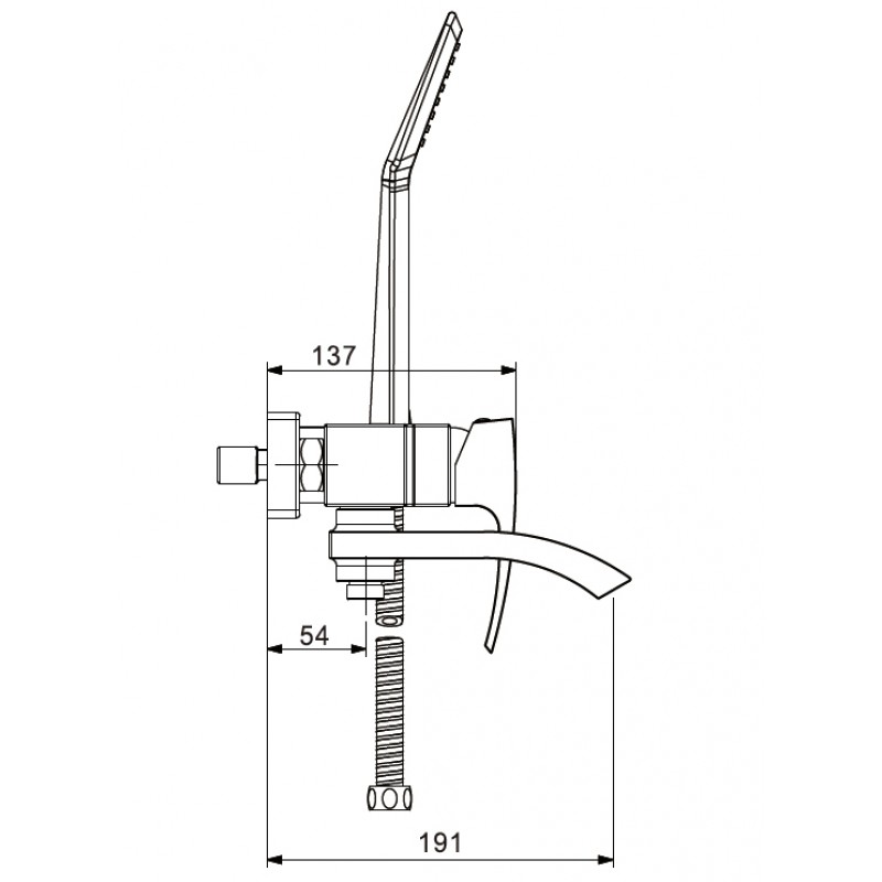 Смеситель д/ванны GAPPO G3207-8 латунь /белый /Ø35мм /лейка 2 реж - Изображение №2