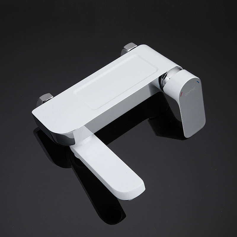 Смеситель д/ванны GAPPO G3248 латунь /белый /Ø35мм /лейка 1 реж., - Изображение №5