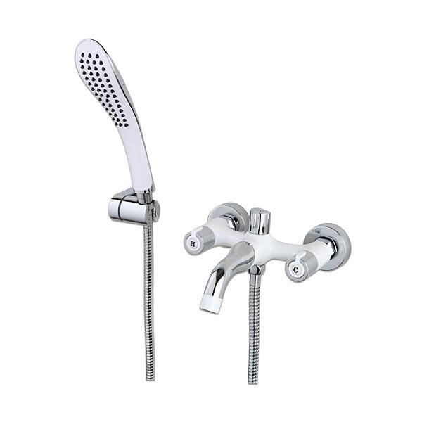 Смеситель д/ванны GAPPO G3249 латунь /белый /керам/буксы /лейка 1 реж - Изображение №1