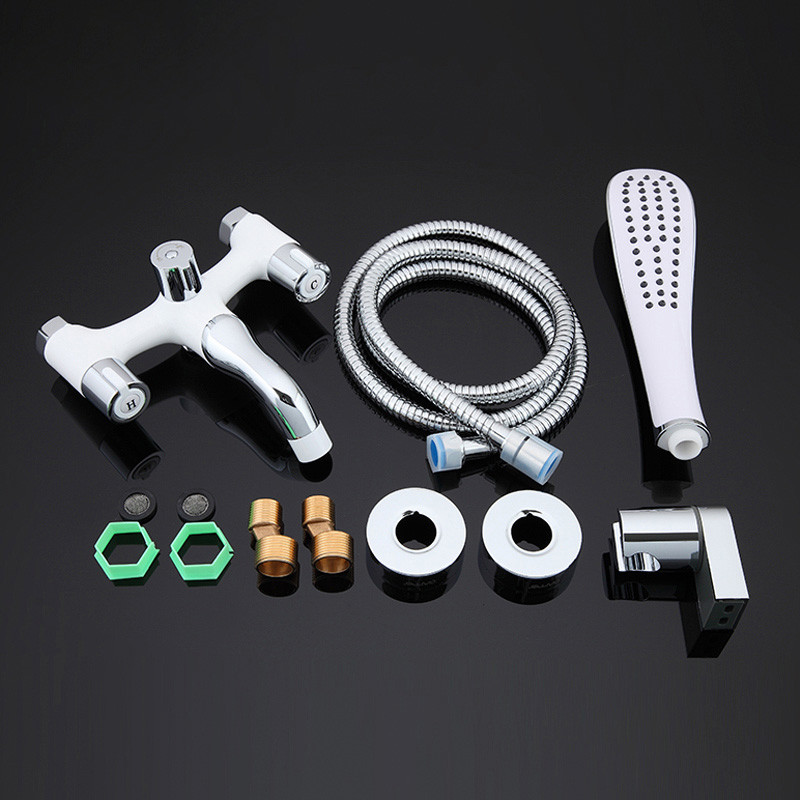 Смеситель д/ванны GAPPO G3249 латунь /белый /керам/буксы /лейка 1 реж - Изображение №3