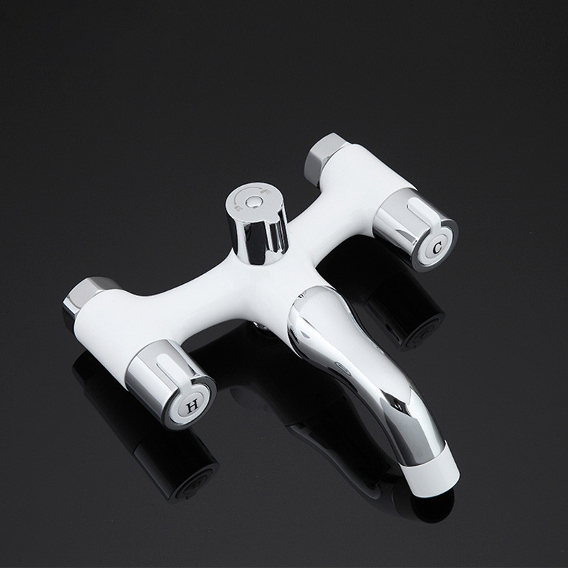 Смеситель д/ванны GAPPO G3249 латунь /белый /керам/буксы /лейка 1 реж - Изображение №4