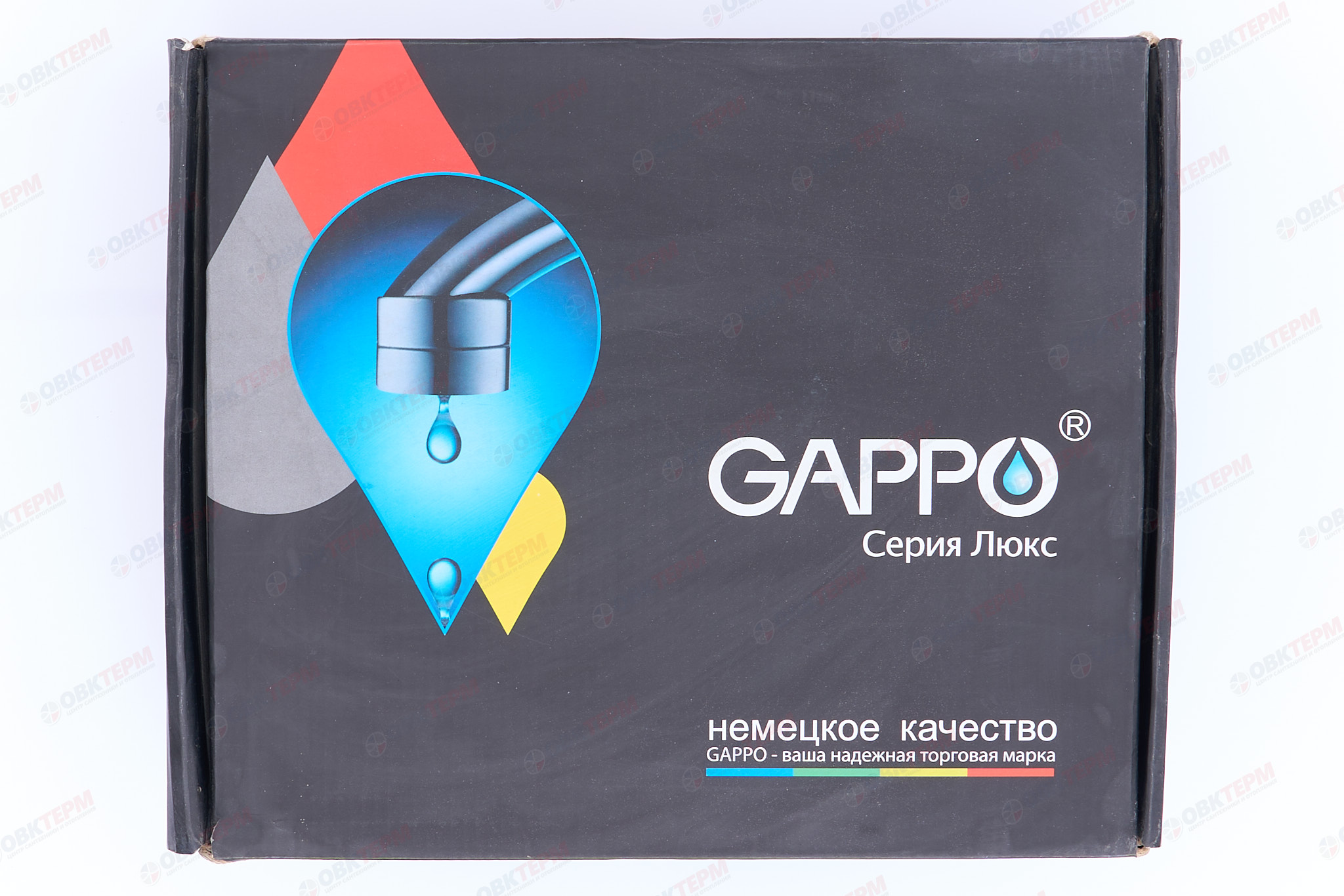 Смеситель д/ванны белый/золото  G3080*  (ф35, короткий гусак, евро перекл)  GAPPO - миниатюра №13