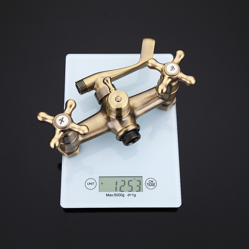 Смеситель д/ванны буксовый GAPPO G2263-4 латунь /бронза /керам/буксы, излив 350мм, лейка 1 реж - Изображение №3