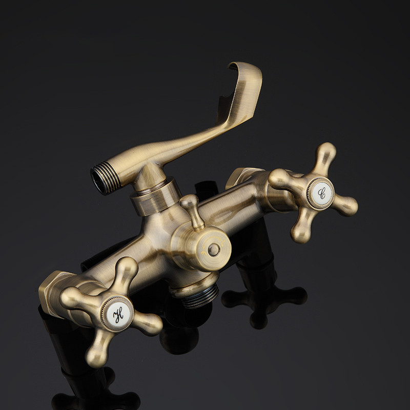 Смеситель д/ванны буксовый GAPPO G2263-4 латунь /бронза /керам/буксы, излив 350мм, лейка 1 реж - Изображение №5