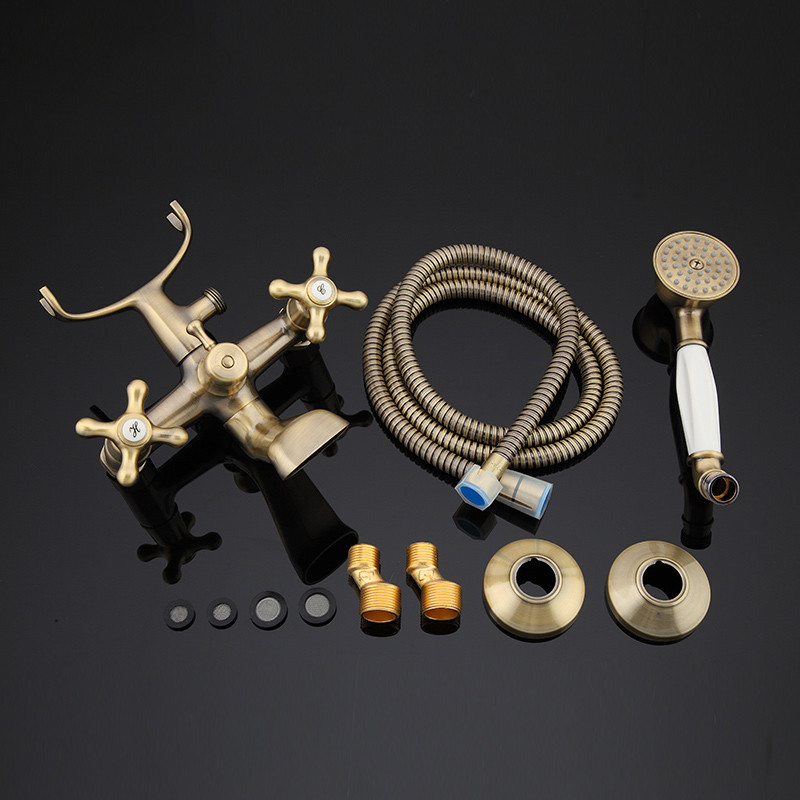 Смеситель д/ванны буксовый GAPPO G3263-4 латунь /бронза /керам/буксы, лейка 1 реж - Изображение №4