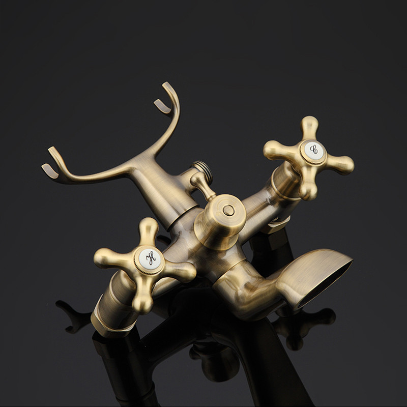 Смеситель д/ванны буксовый GAPPO G3263-4 латунь /бронза /керам/буксы, лейка 1 реж - Изображение №5