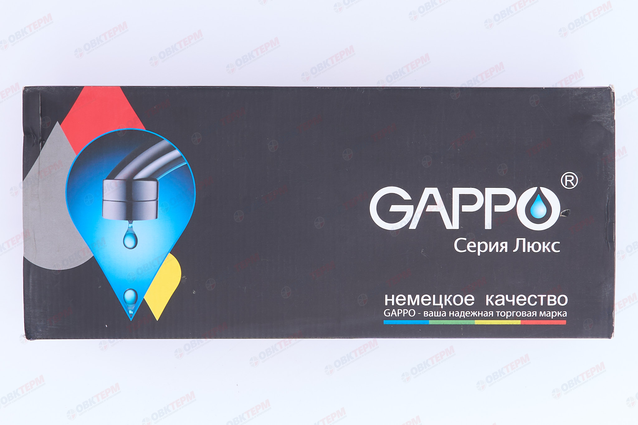 Смеситель д/ванны, красное золото, керам/буксы, излив 350мм, лейка 1 реж., G2265-3,  GAPPO - миниатюра №7