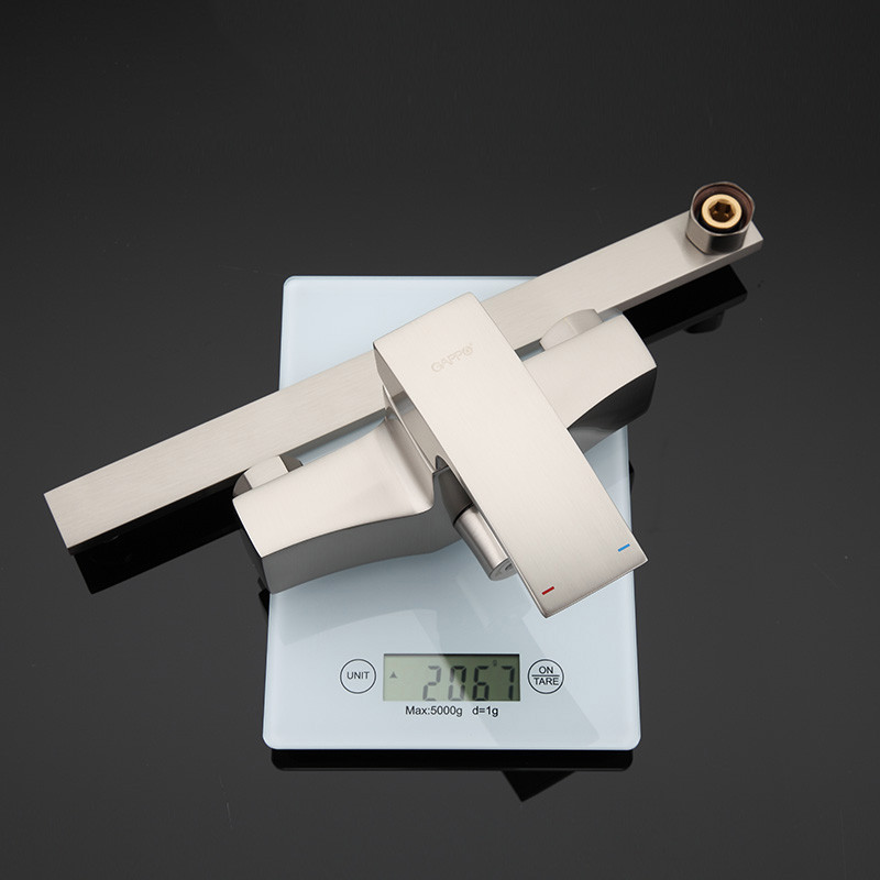 Смеситель д/ванны сатин G2207-5*   (ф35, длинный гусак 35 см,  евро перекл.)    GAPPO - миниатюра №2