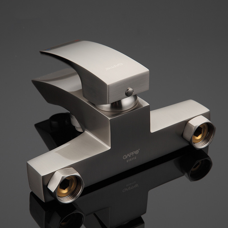 Смеситель д/ванны сатин G3007-5*   (ф35, короткий гусак, евро перекл)    GAPPO - миниатюра №5