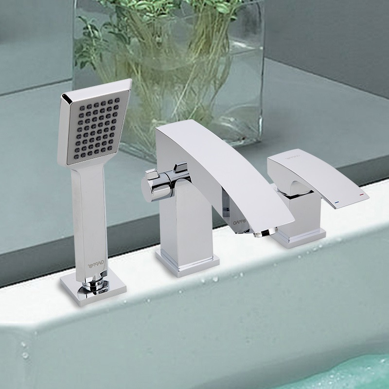 Смеситель в борт ванны GAPPO G1107 латунь /хром, Ø35мм, лейка 1 реж. - миниатюра №6