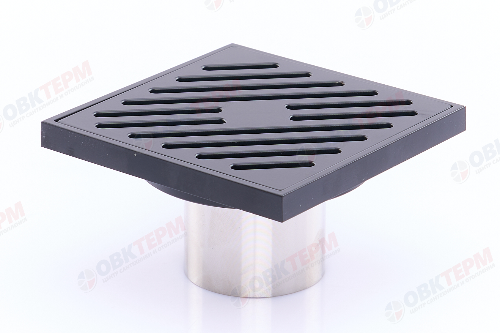 Душ  трап верт. латунь  "G81050-6" 10*10 GAPPO (черный) - Изображение №2