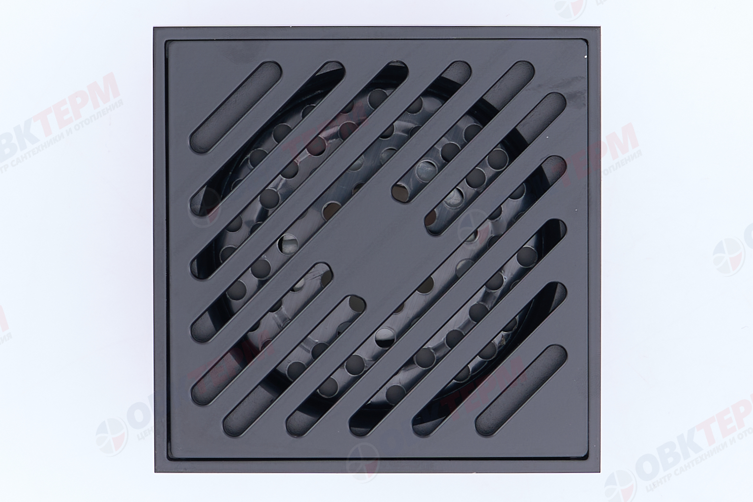 Душ  трап верт. латунь  "G81050-6" 10*10 GAPPO (черный) - Изображение №3