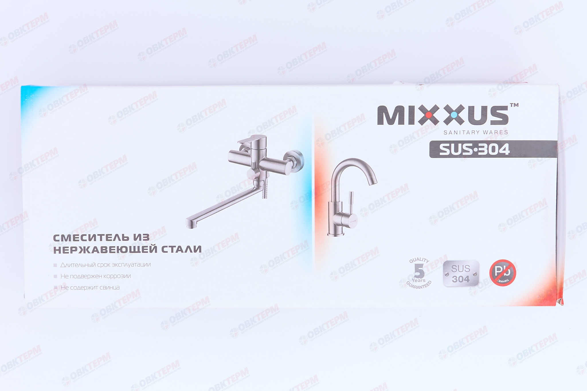 Смеситель д/ванны нерж/сталь MIXXUS FIT-006 EURO (12 шт/ящ) - миниатюра №5