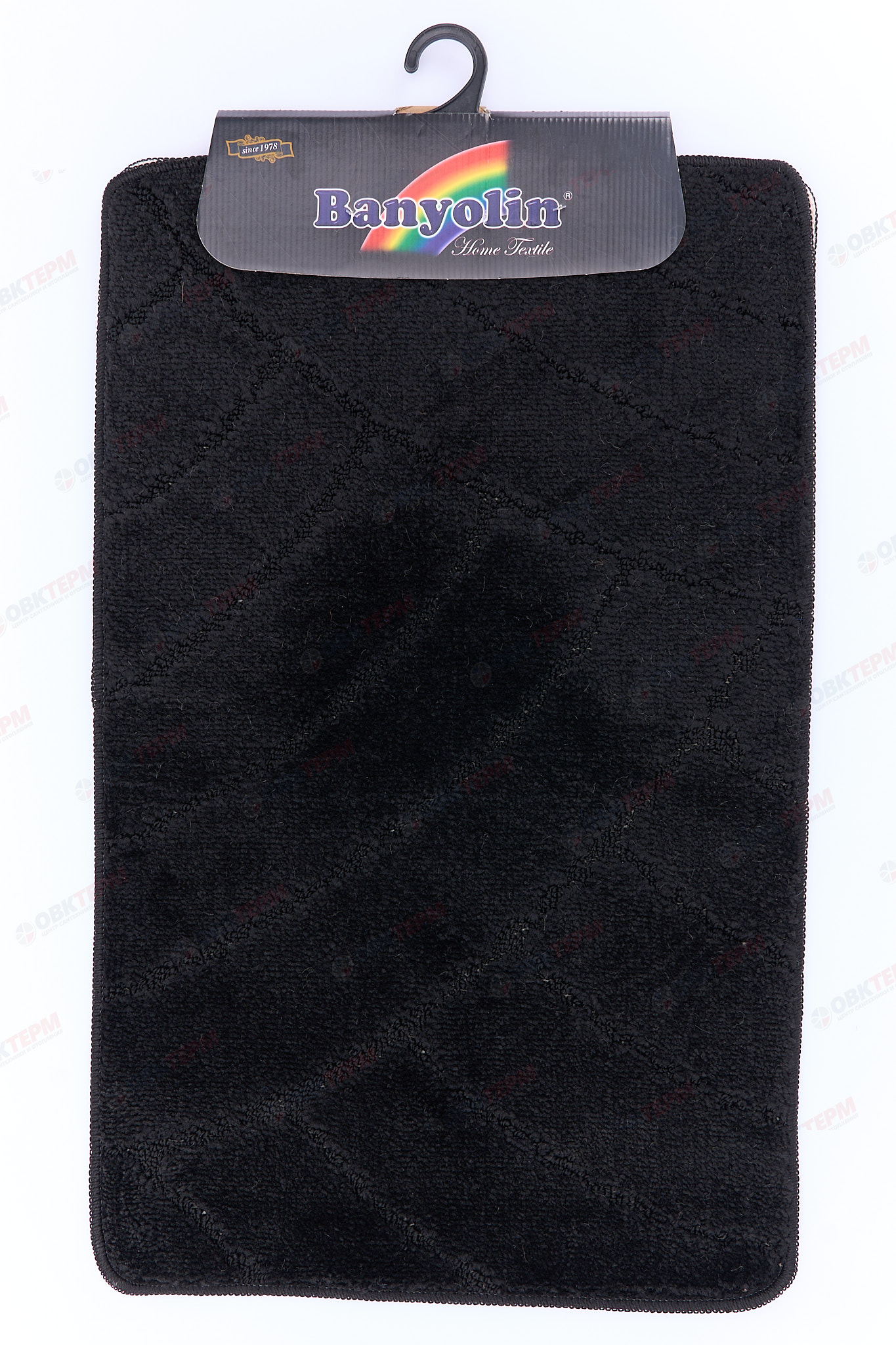Комплект ковриков для в/к BANYOLIN CLASSIC 500х800/500х400мм 11мм (черный) - Изображение №2